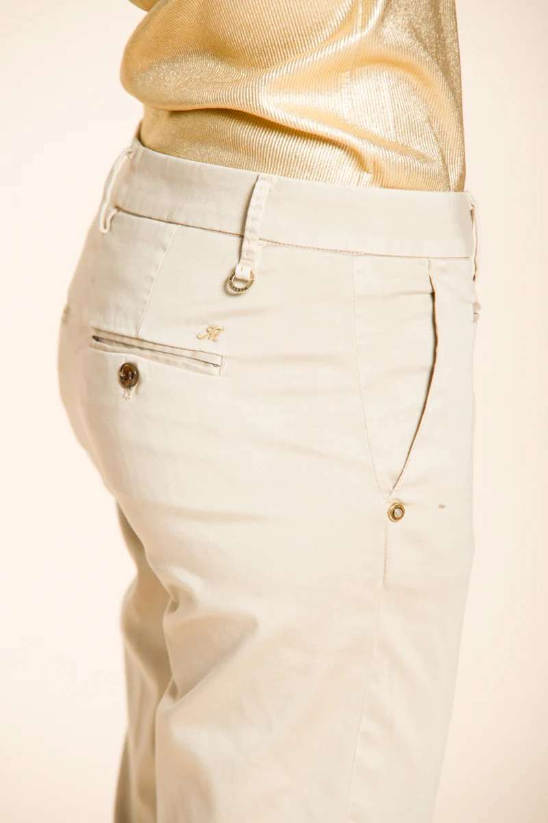 New York Slim pantalon chino femme en satin stretch slim fit ①