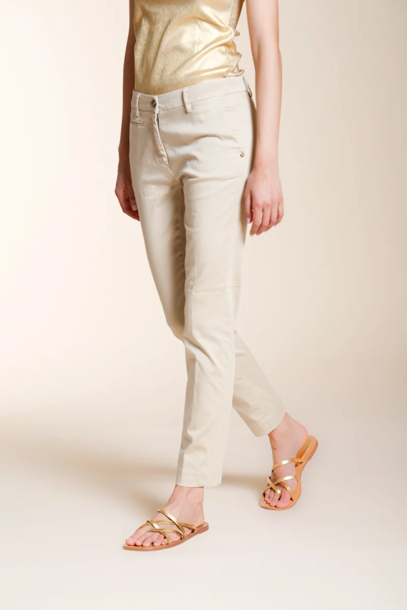 New York Slim pantalon chino femme en satin stretch slim fit ①