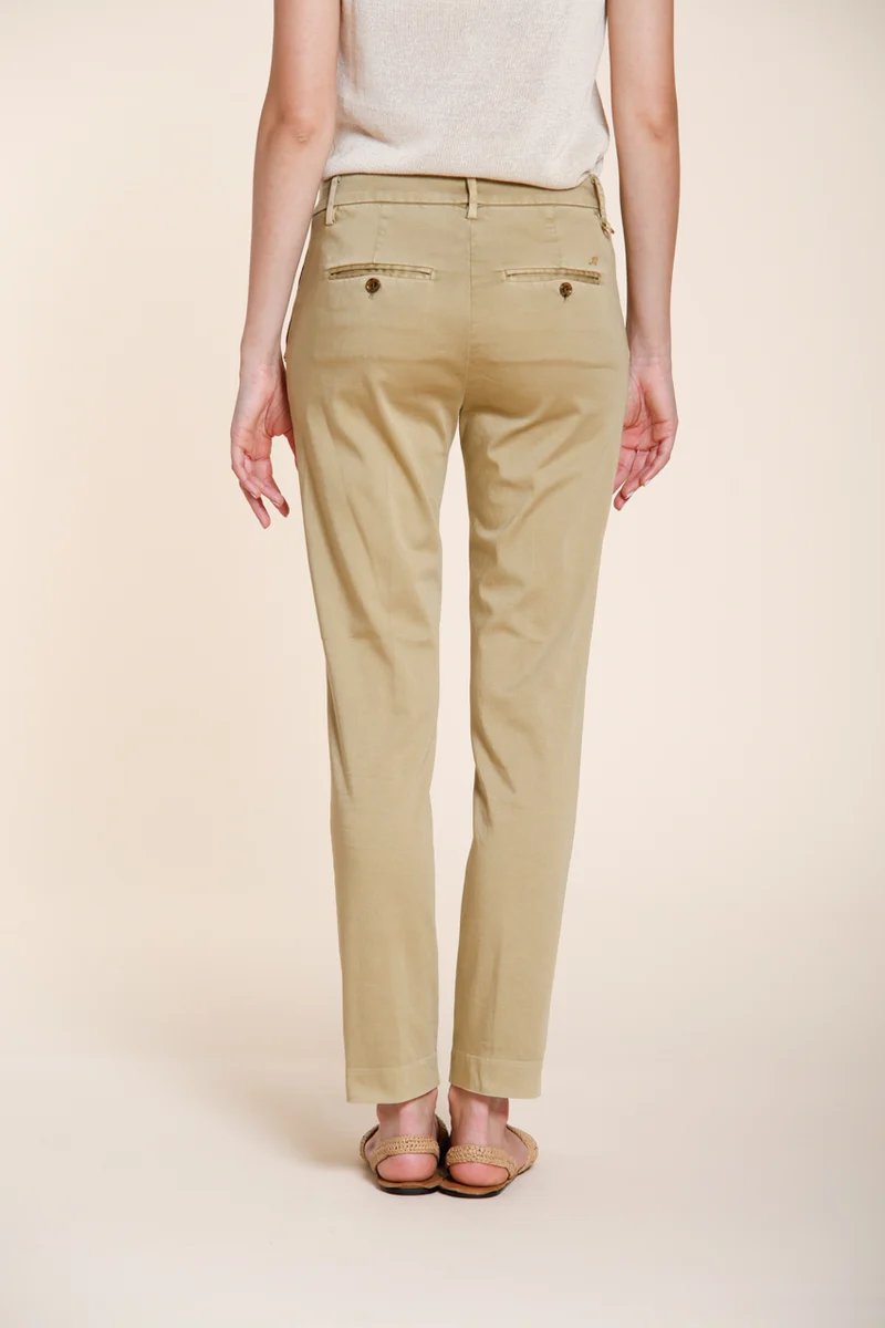 New York Slim pantalon chino femme en satin stretch slim fit ①