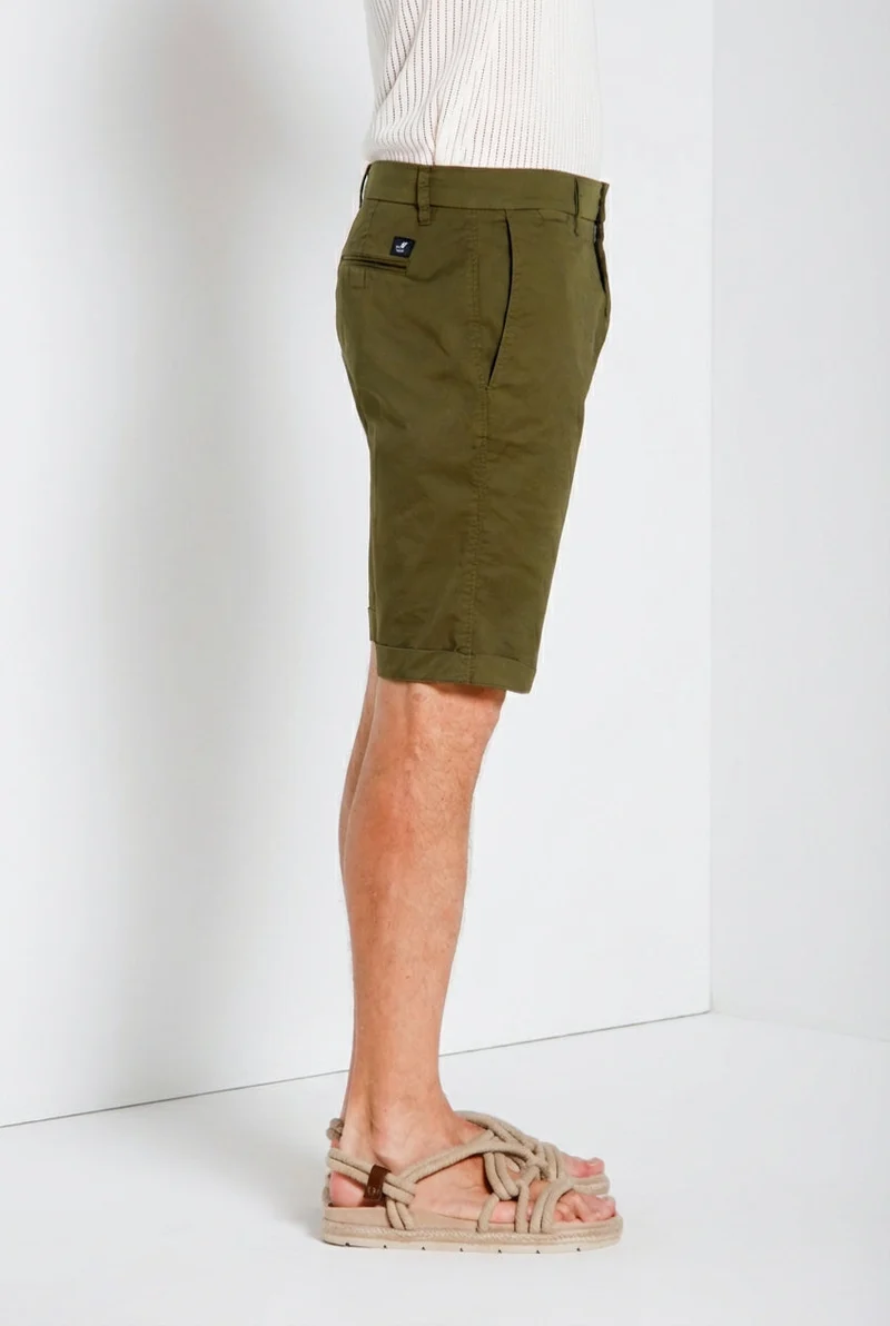 London bermuda chino homme en gabardine stretch regular fit ①
