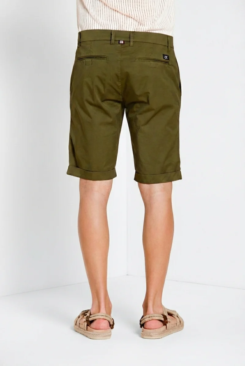London bermuda chino homme en gabardine stretch regular fit ①