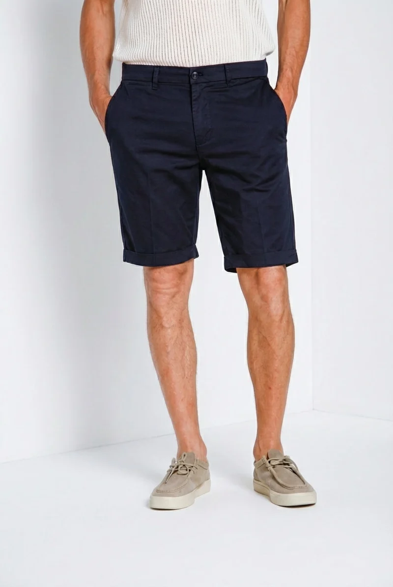 London bermuda chino homme en gabardine stretch regular fit ①