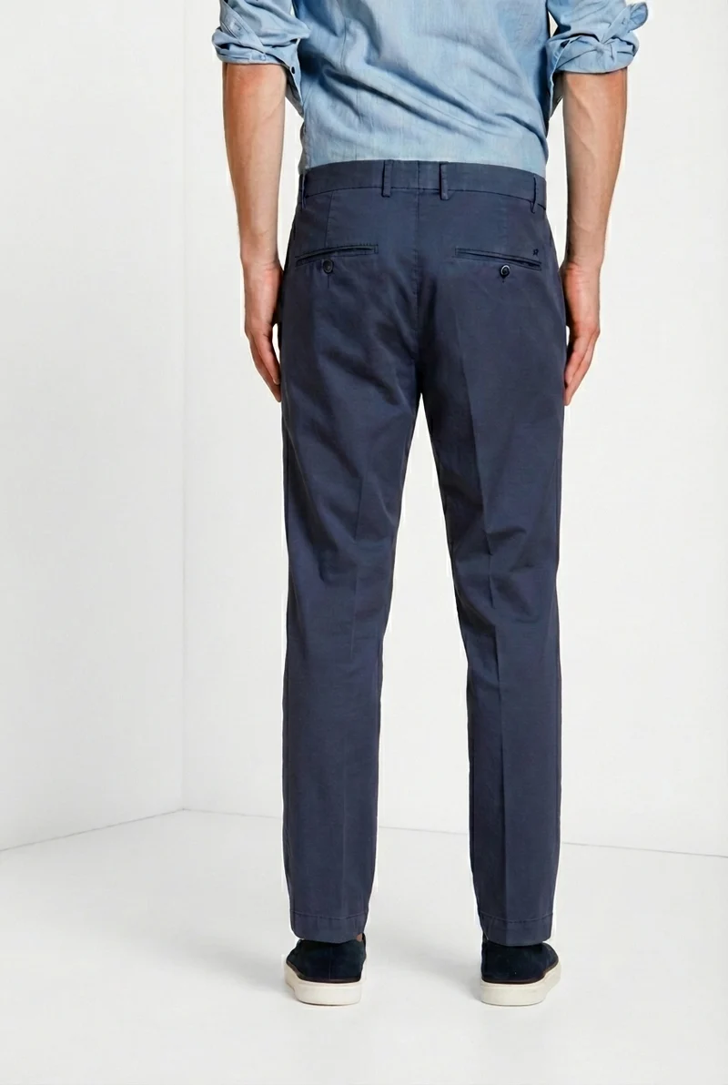 Milano pantalon chino homme en gabardine stretch extra slim fit ①