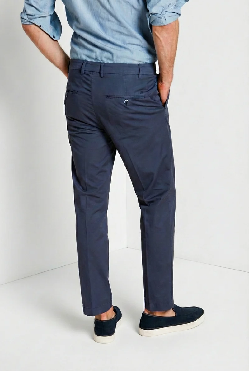 Milano pantalon chino homme en gabardine stretch extra slim fit ①