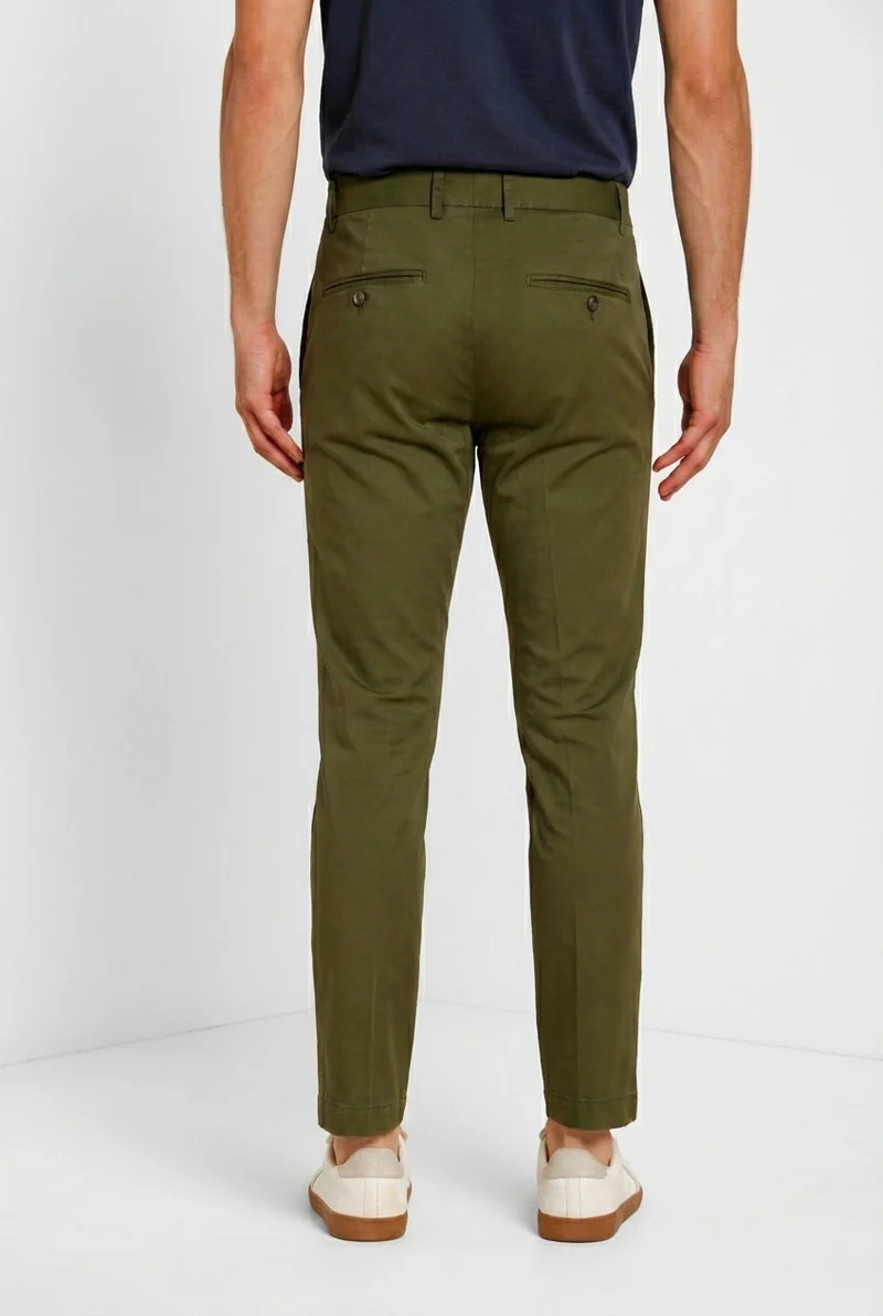 Milano pantalon chino homme en gabardine stretch extra slim fit ①