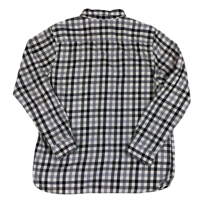 The North Face Black Grey Checked Plaid Long Sleeve Button-Up Casual Shirt XXL