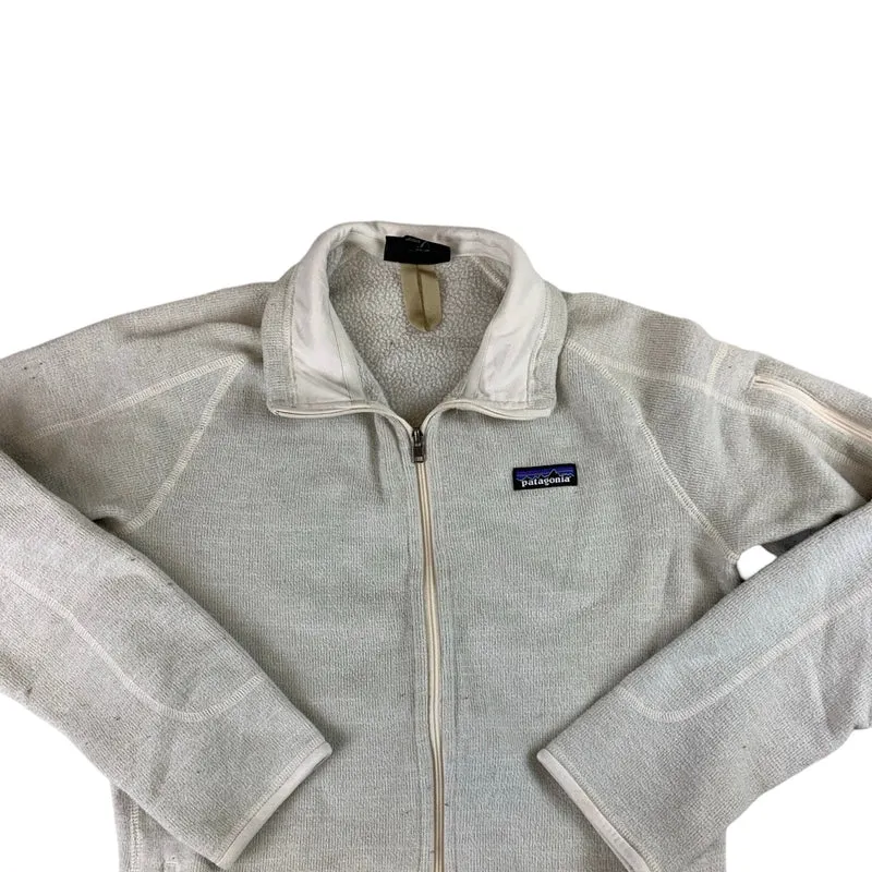 Patagonia Off-White Long Sleeved Fleece M L