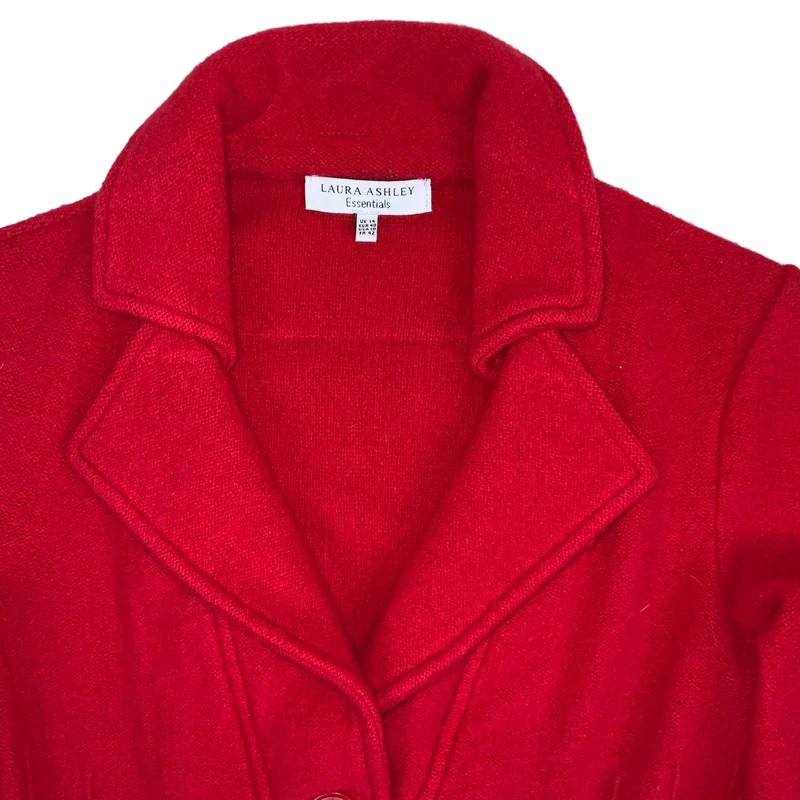 Vintage 80s 90s ‘Laura Ashley’ Red Wool Blazer 12 14