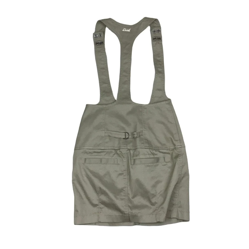 Vintage ‘Diesel’ Beige Denim Dungaree Pinafore Mini Dress 8 10