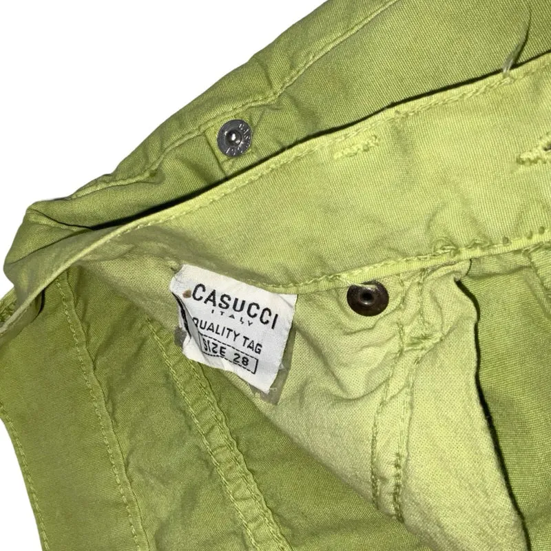 Vintage 80s 90s ‘Casucci’ Green White Floral Flared Trousers XS 6