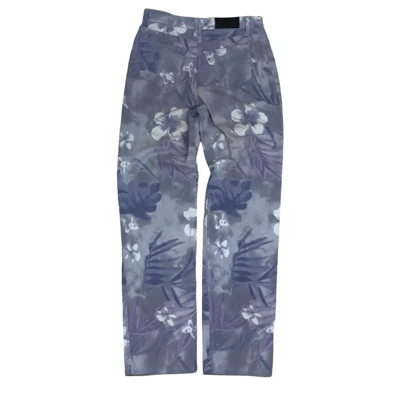 Vintage 90s ‘Outrage’ Purple Floral Wide Leg Jeans 10 12