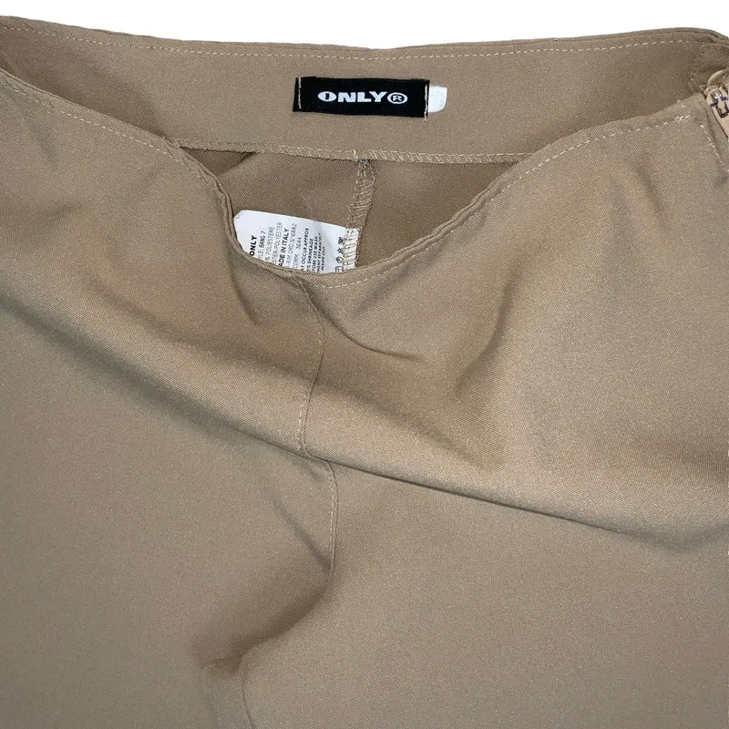 Vintage 90s 00s ‘Only’ Beige Wide Leg Trousers 8 10