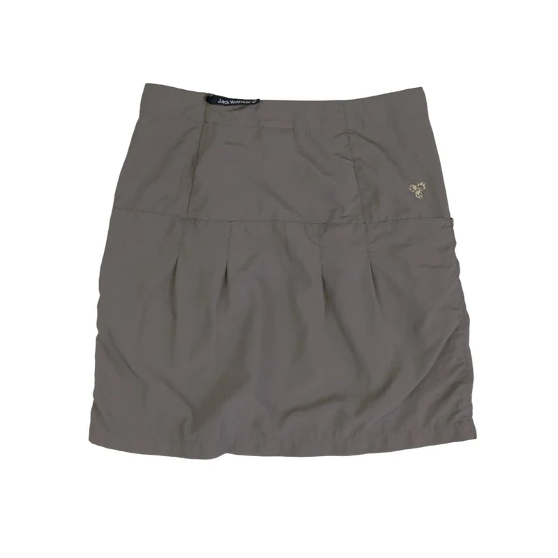 Vintage 00s ‘Jack Wolfskin’ Brown Cargo Utility Travel Mini Skirt 10 12