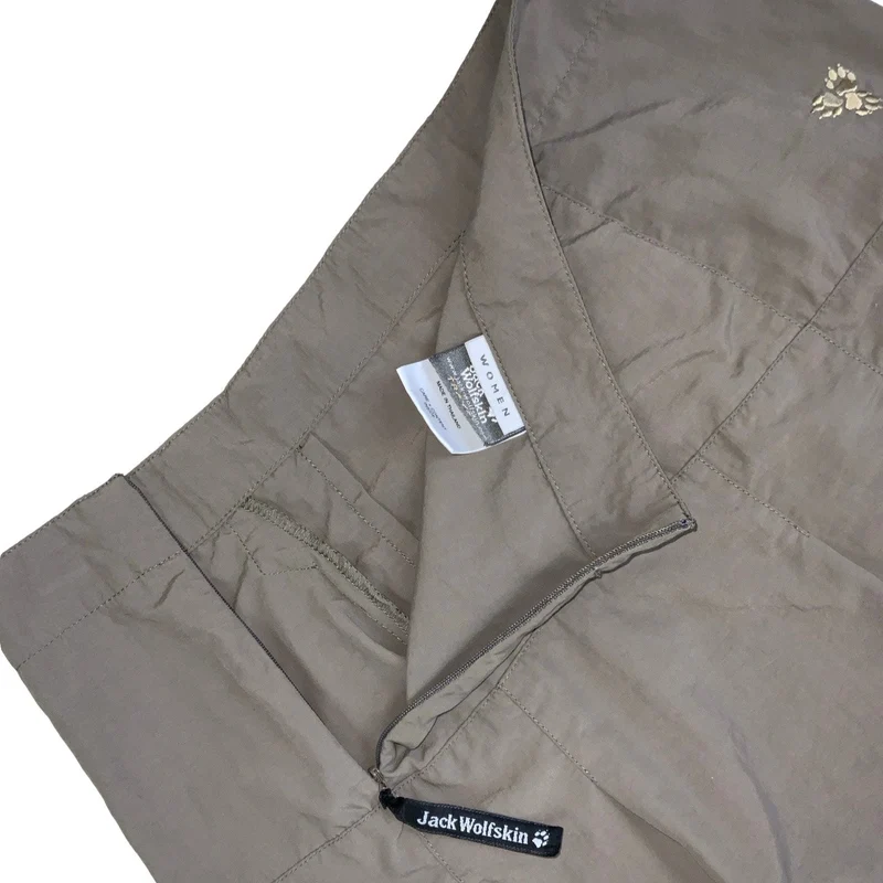 Vintage 00s ‘Jack Wolfskin’ Brown Cargo Utility Travel Mini Skirt 10 12