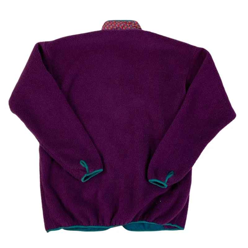 Vintage 90s Helly Hansen Purple Outdoor Fleece Zip Up Jacket L XL