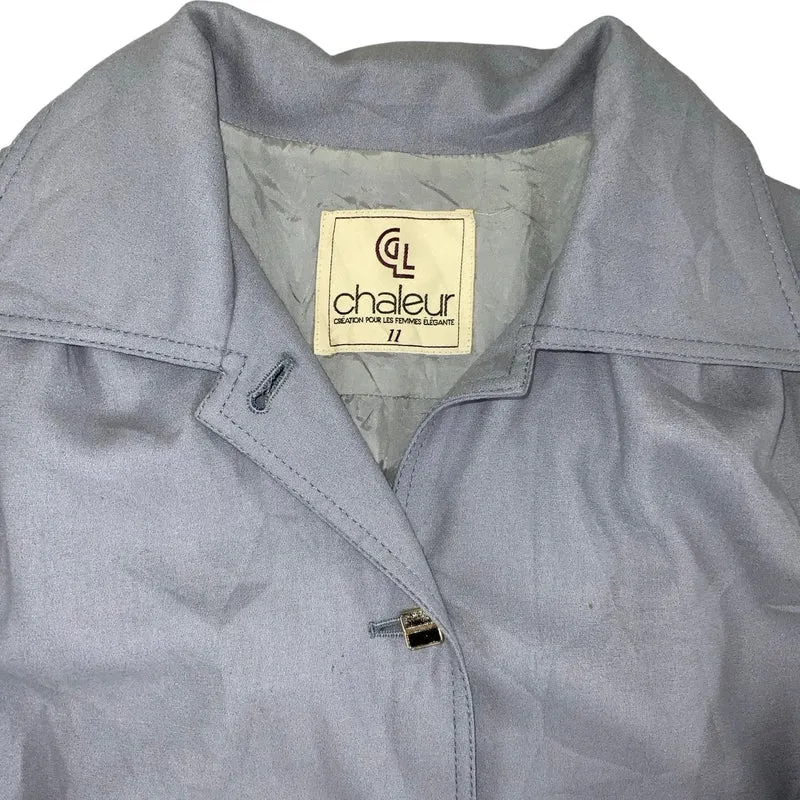 Vintage 80s Lilac Purple ‘Chaleur’ Trench Overcoat M 10