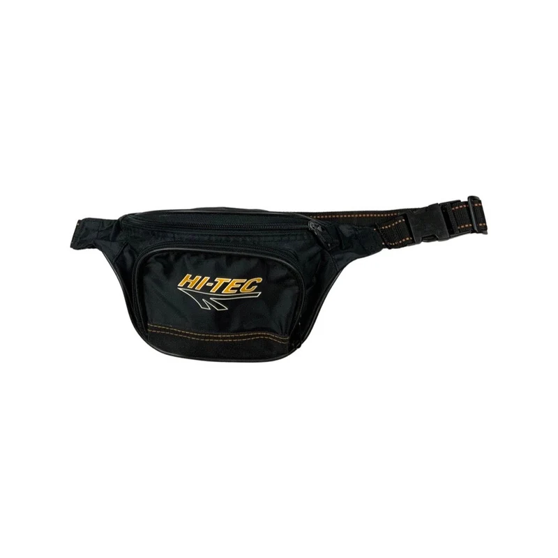 Vintage 80s Hi-Tec Black Bum Bag