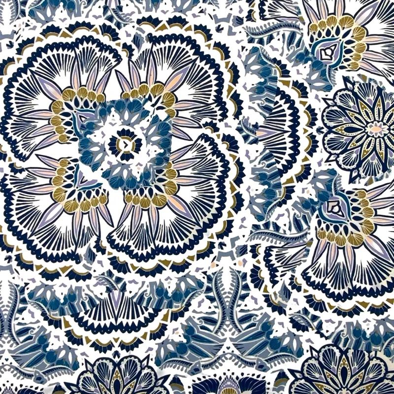 Vintage Large Multi Pattern Scarf