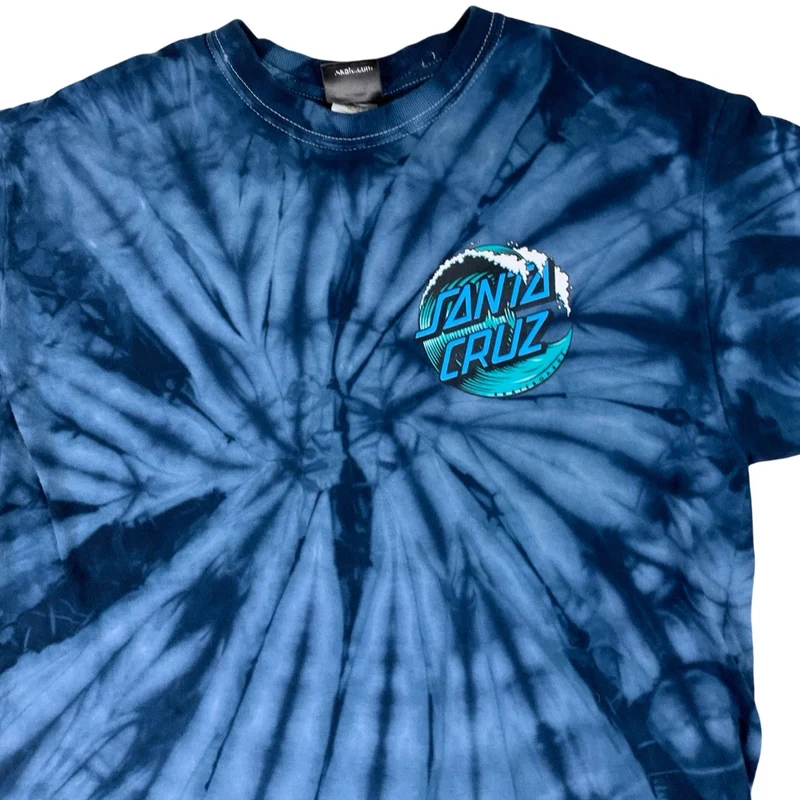 Santa Cruz Blue Tie-Dye Graphic T-Shirt S M