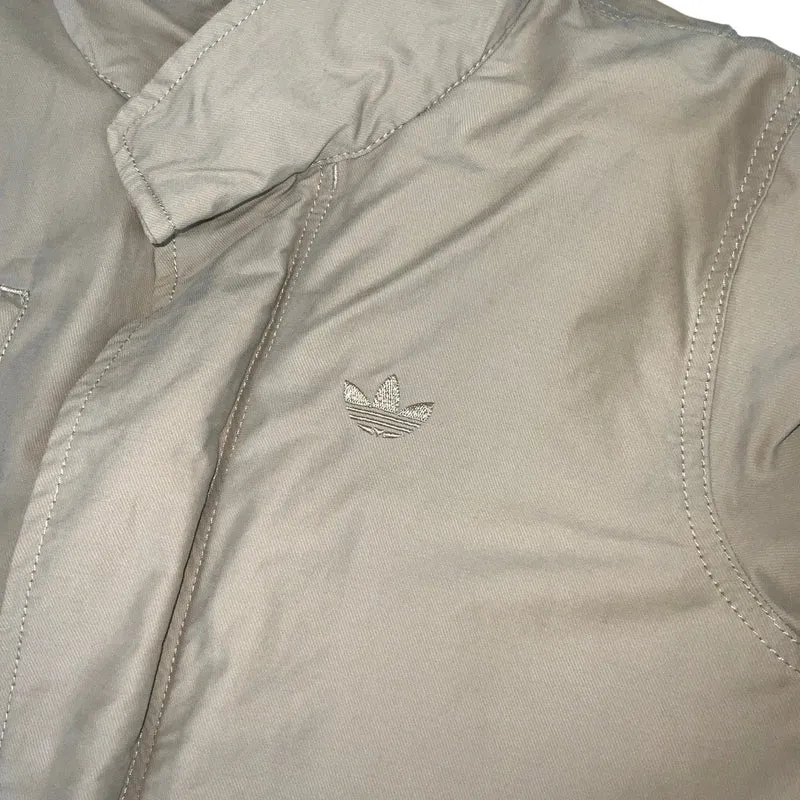 Adidas Y2K Beige Parka Fleece Lined Outdoor Jacket Coat Medium
