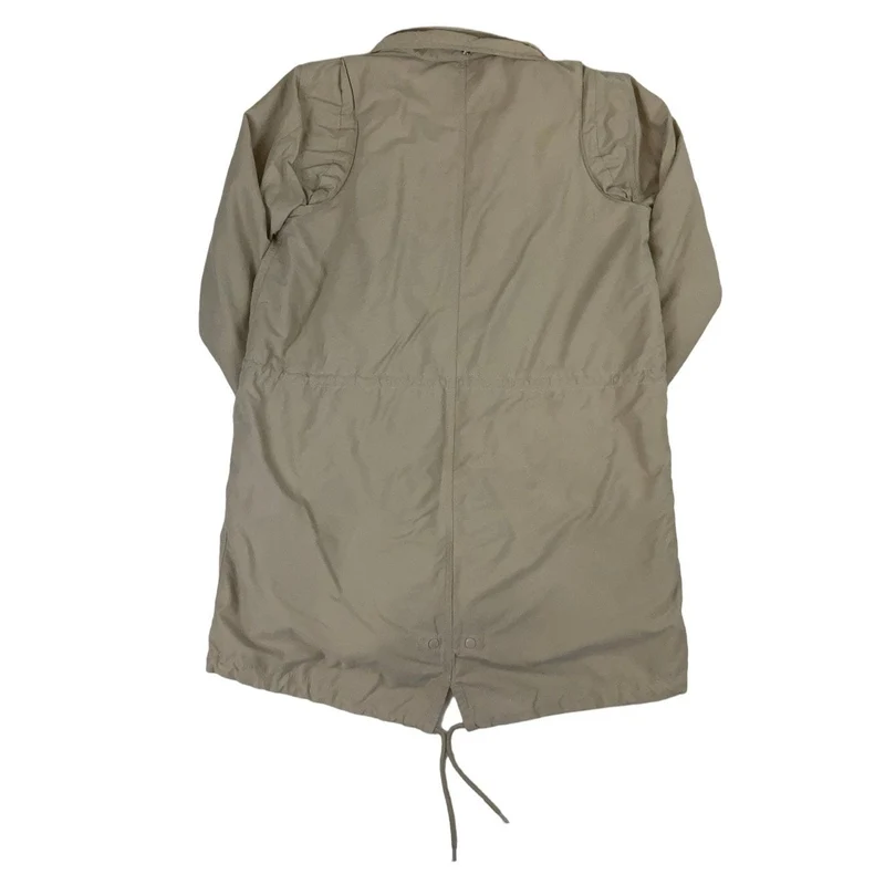 Adidas Y2K Beige Parka Fleece Lined Outdoor Jacket Coat Medium