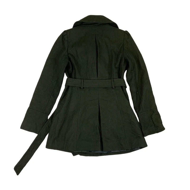 Guess Womens Double Breasted Green Military Style Peacoat S 8