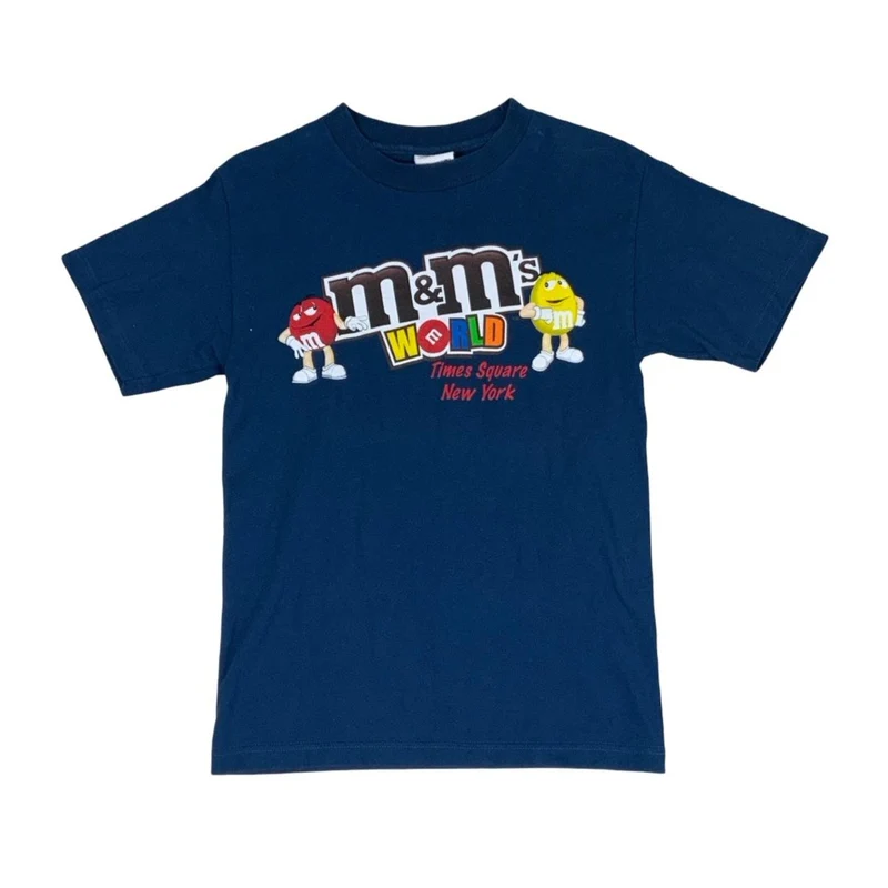 90s Blue M&M's World Times Square NY Graphic Tee XS 10