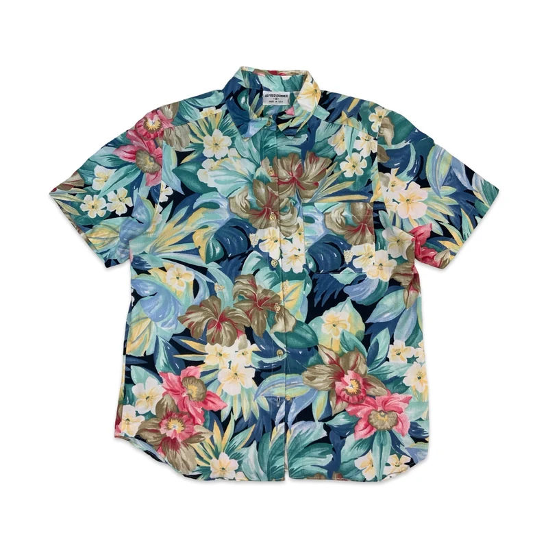 80s Multicoloured Hawaiian Shirt 14 16