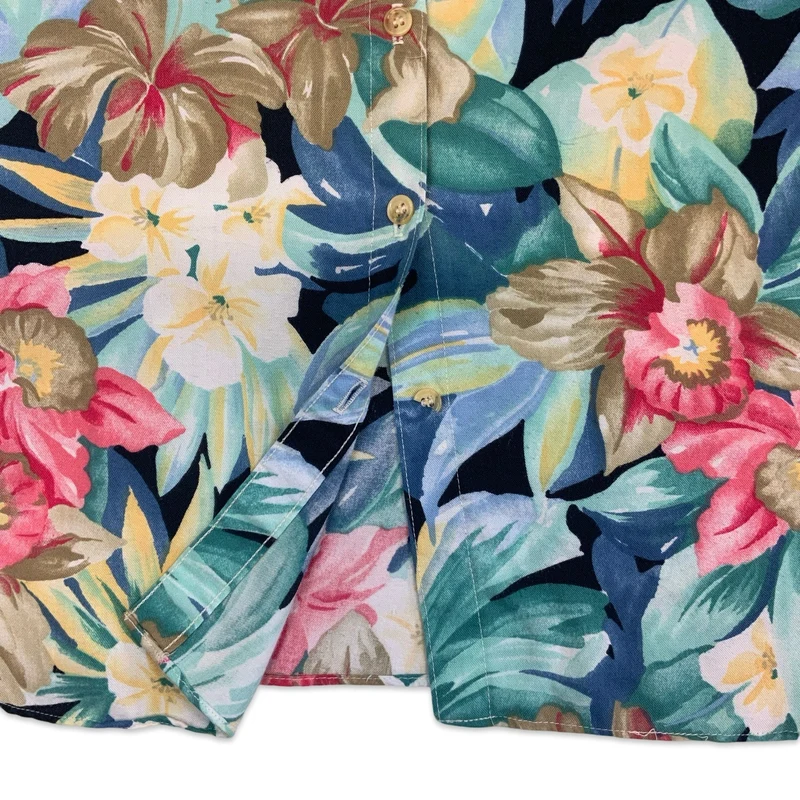 80s Multicoloured Hawaiian Shirt 14 16
