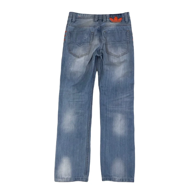 Vintage Diesel Industry Denim Division x Adidas Distressed Straight Leg Jeans 8