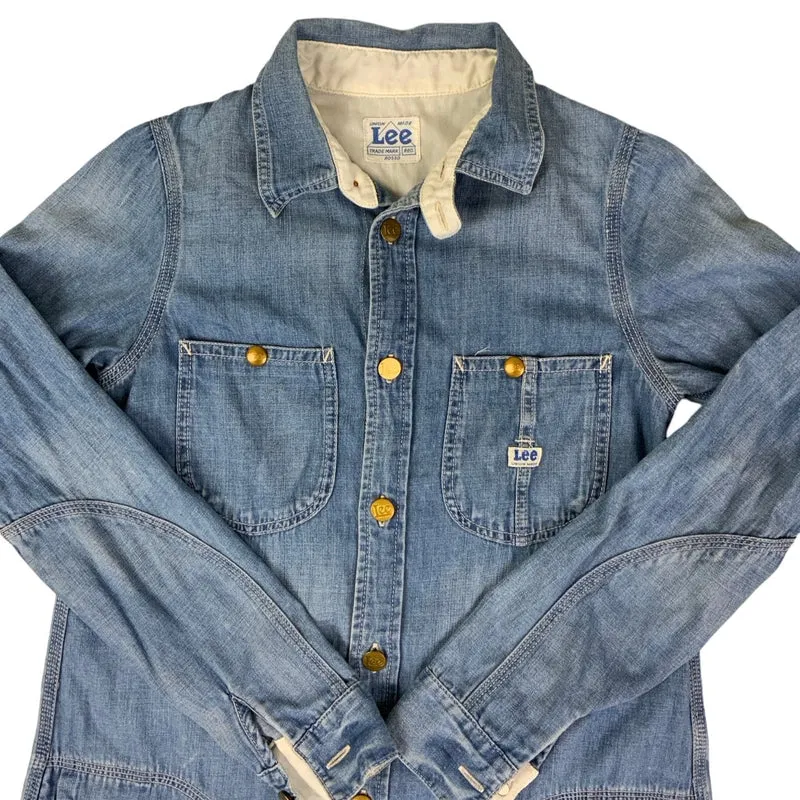 Vintage 90s Union Made Lee Denim Overshirt 8 10 XS
