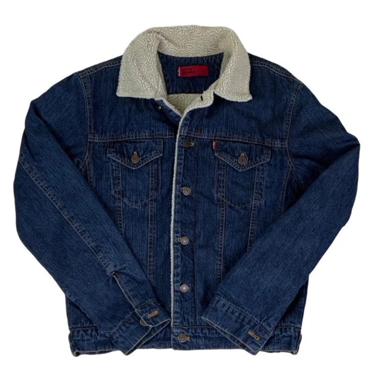 Vintage 80s 90s Red Tab Levi’s Sherpa Denim Jacket s M