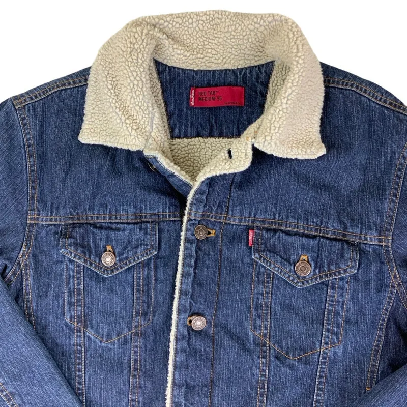 Vintage 80s 90s Red Tab Levi’s Sherpa Denim Jacket s M
