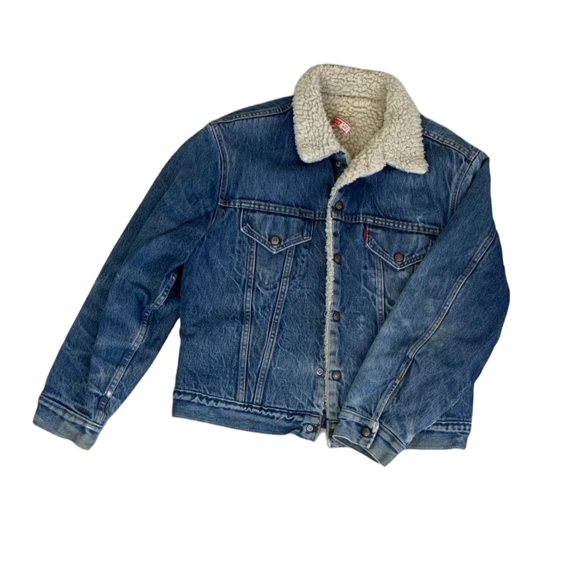 Vintage 90s Levi's Sherpa Denim Jacket M L
