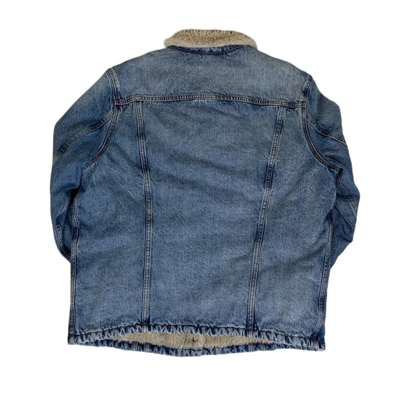 Vintage 90s Levi's Skateboarding Collection Sherpa Denim Jacket XL