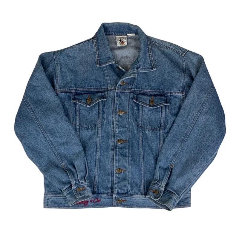Vintage 90s Disney Mickey & Co Light Blue Denim Jacket L
