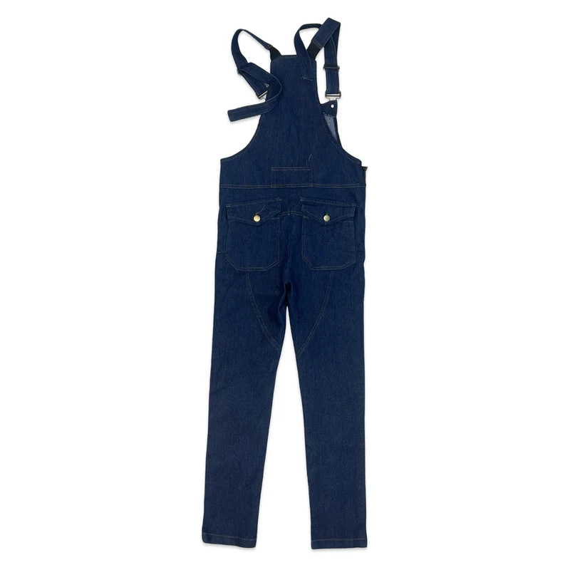 Vintage 90s Dark Indigo Skinny Fit Dungarees 10
