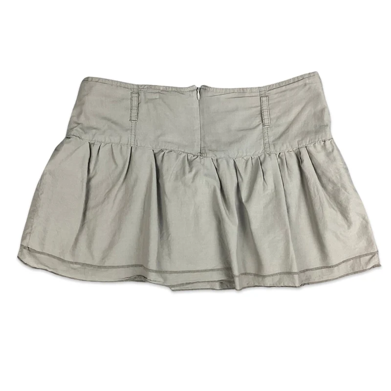 Vintage Y2K Taupe Mini Belt Skirt 14 16