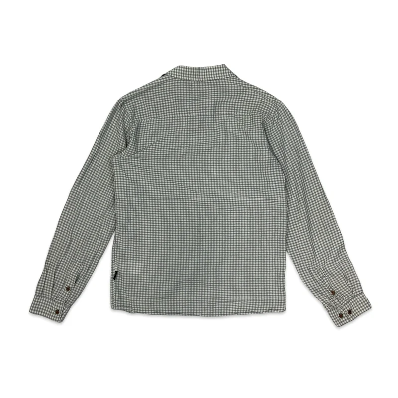 Patagonia Grey Checked Plaid Button-Up Long Sleeve Casual Shirt Medium