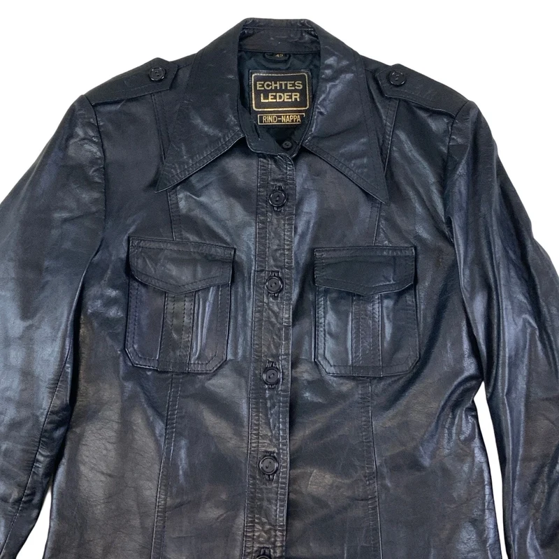 Vintage Genuine ‘Echtes Leder’ Leather Rind-Nappa Jacket S 10 12