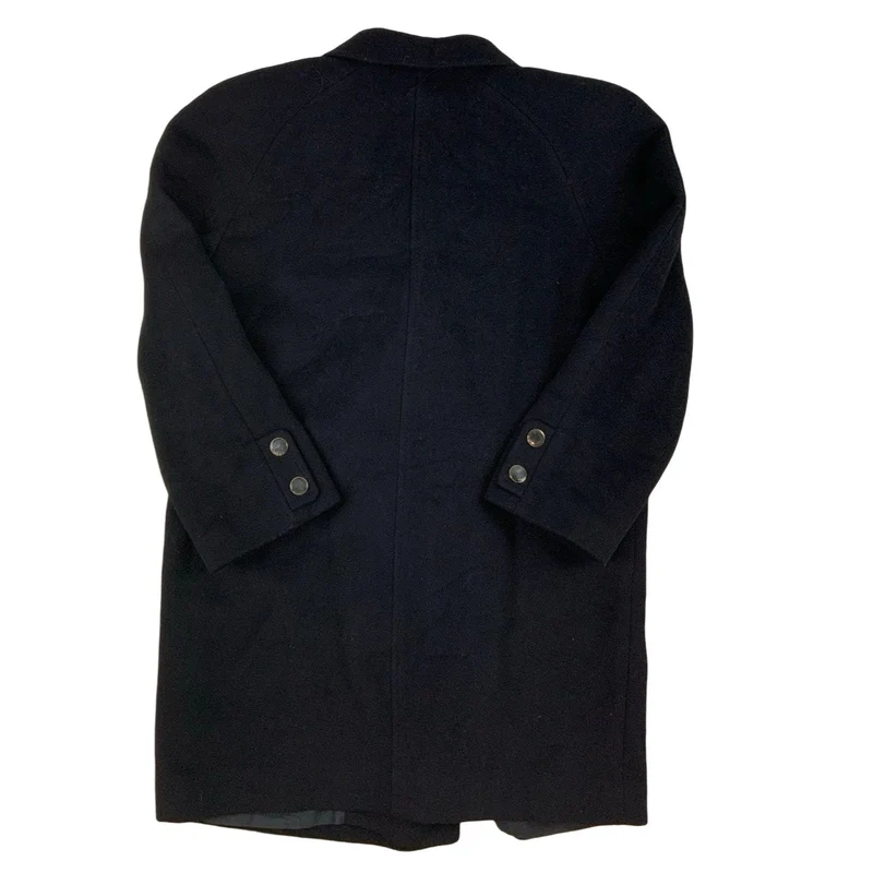 Vintage Womens Black Cashmere Double Breasted Blazer coat 14 16