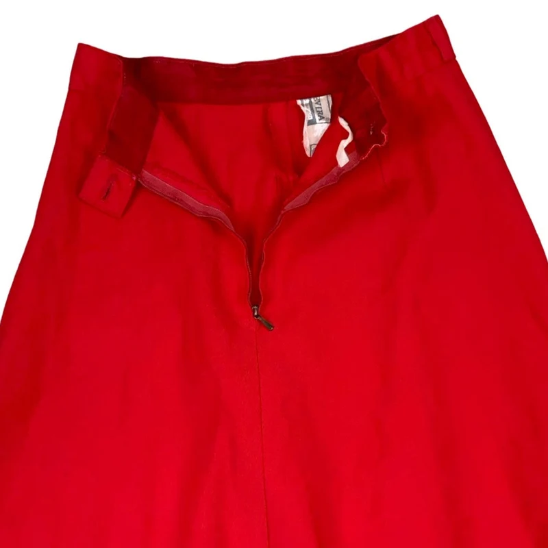 Vintage 70s ‘Trivera’ Red Swing Midi Skirt XS 4