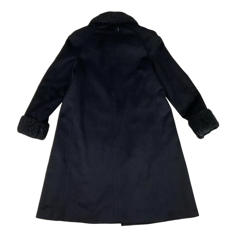 Vintage Womens Images USA Faux Fur Trim Wool Coat 18