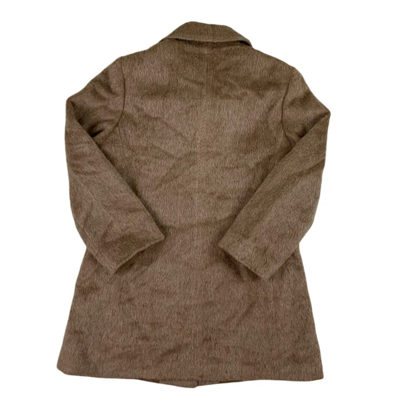Vintage Tan Beige Llama Wool Women's Coat S 10