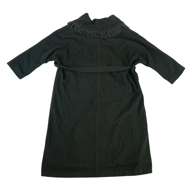 Vintage Green Wool Tassel Collar Long Coat XXL 20 22