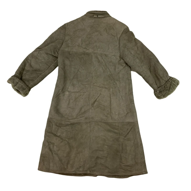 Vintage Green Long Shearling Coat 8