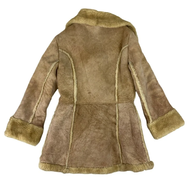 Vintage 70s Tan Women's Shearling Coat 8-10