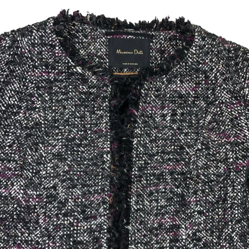 Vintage 'Massimo Dutti' Purple White Black Twee Jacket S 10 12