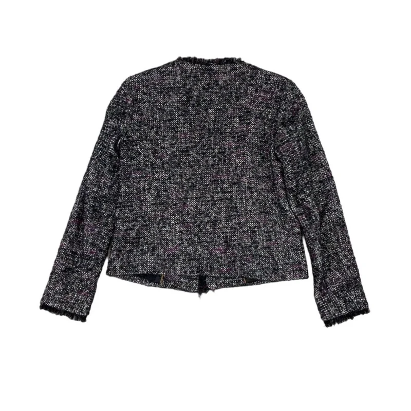 Vintage 'Massimo Dutti' Purple White Black Twee Jacket S 10 12