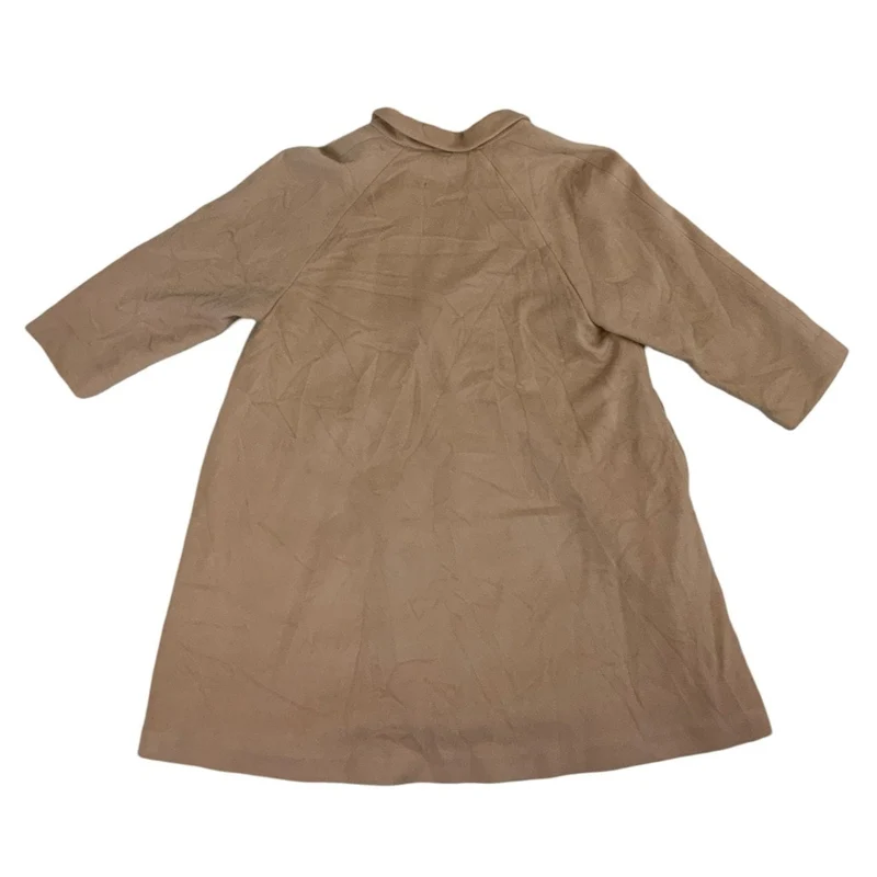 Vintage Womens Tan Wool Long Winter Coat Beige 16